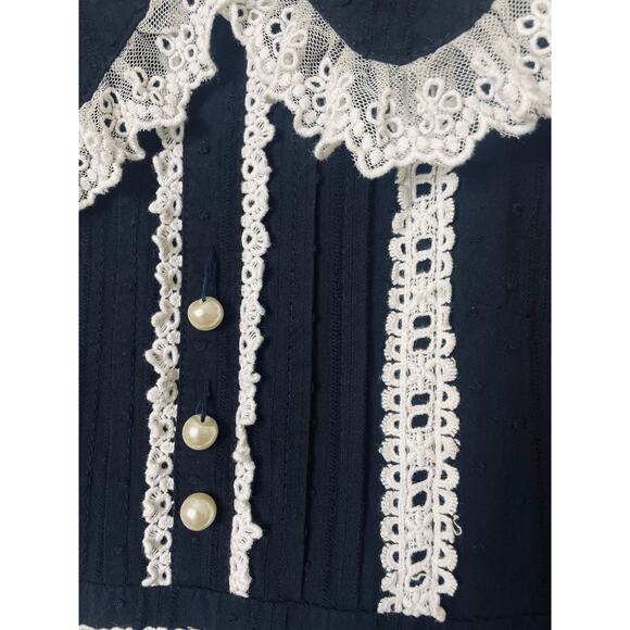 Women's Sleeveless Dress Lolita School Grl Gothic Wednesday Addams Size Small - Picture 4 of 12